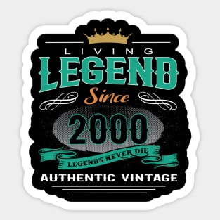 Birthday - Living Legend Since 2000 Sticker